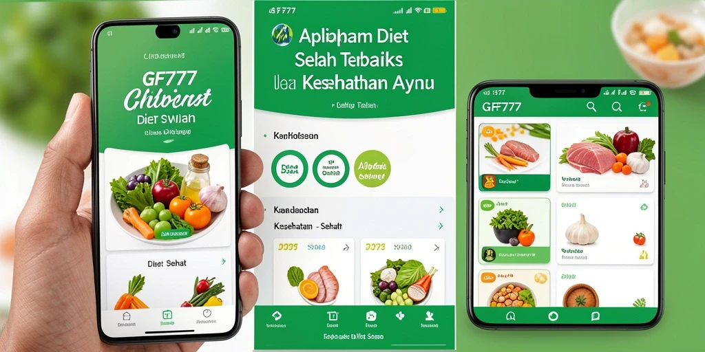 Antarmuka aplikasi GF777 yang user-friendly untuk Diet Sehat.