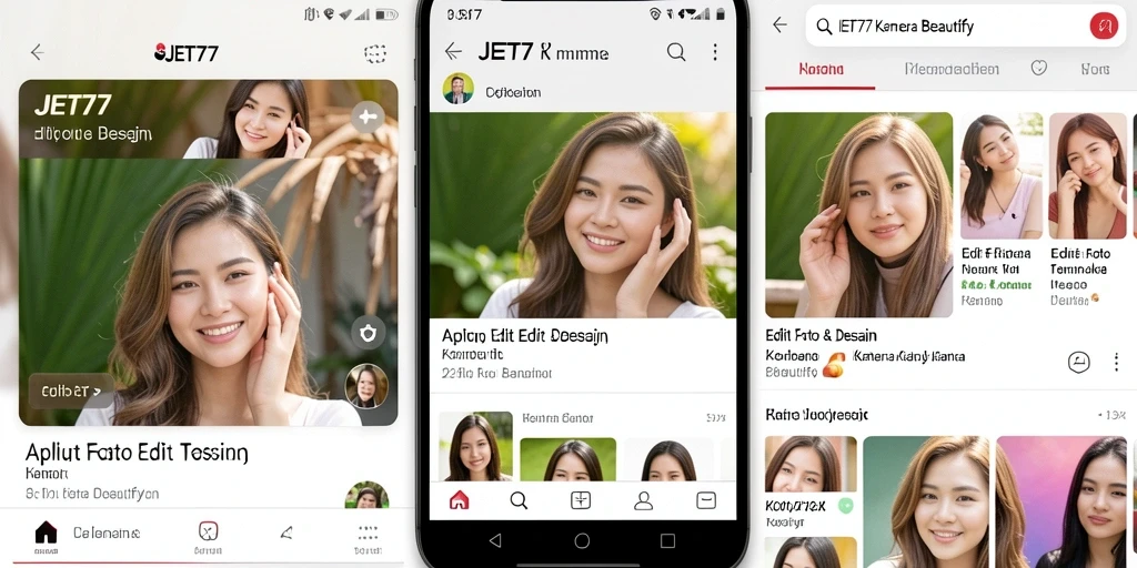 Tampilan antarmuka JET77 yang user-friendly untuk editing foto.