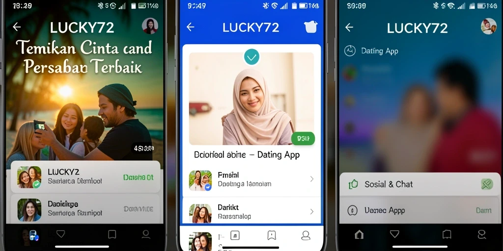 Antarmuka aplikasi LUCKY72 yang modern dan interaktif.