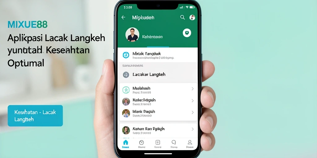 Screenshot aplikasi MIXUE88 menampilkan fitur pelacakan langkah yang mudah digunakan.