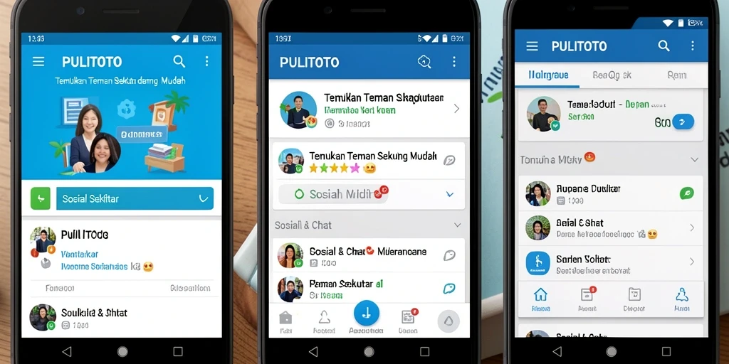 Tampilan antarmuka PULITOTO yang menarik dan mudah digunakan.