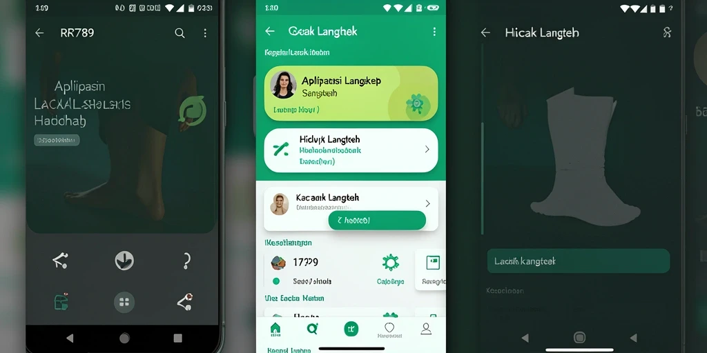 Antarmuka utama RR789 menampilkan lacak langkah dengan grafik yang jelas.