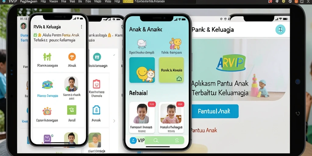 Tampilan antarmuka RVIP yang intuitif untuk memantau anak.
