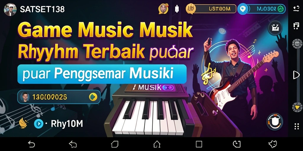 Tampilan antarmuka SATSET138 yang dinamis dan menarik saat bermain musik.