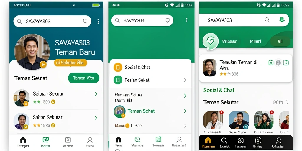 Tampilan antarmuka SAVAYA303 yang mudah digunakan untuk mencari teman.